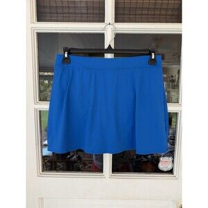 Lands’ End Women’s Tummy Control Swim Skirt Blue Size 10 Modest Beach Vacation